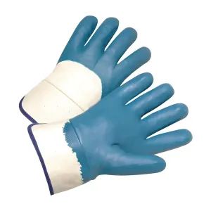 West Chester 4550/L Nitrile Dipped Glove with Jersey Liner & Heavyweight Smooth Grip on Palm Fingers & Knuckles - Safety Cuff