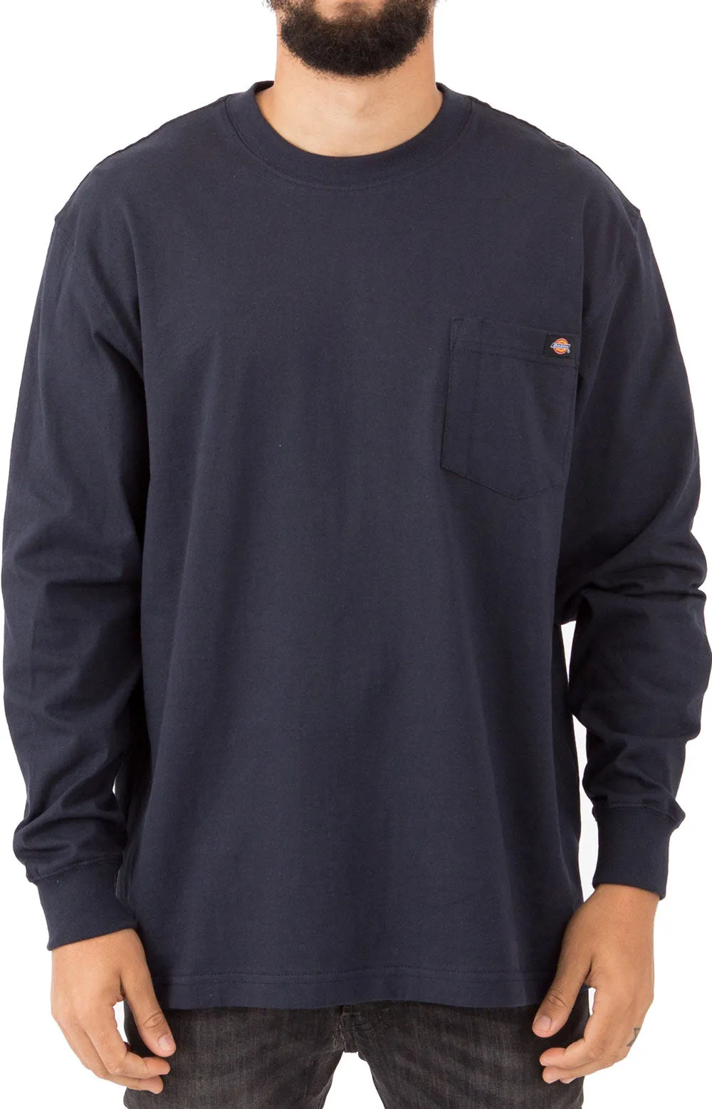 (WL450DN) Long Sleeve Heavyweight Crew Neck Shirt - Dark Navy